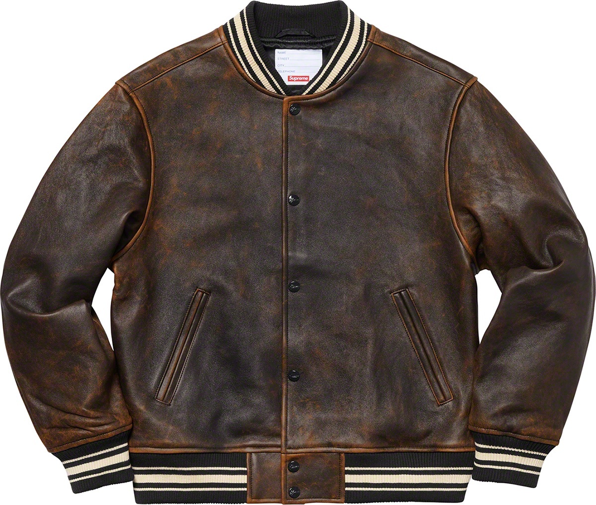 Leather Varsity Jacket view 13